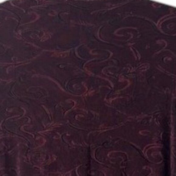 Coldwater Creek Burgundy Paisley Printed Long Straight Open Cardigan XL - Picture 8 of 11